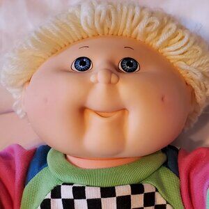 Vintage 1990 Cabbage Patch Kids Doll "Designer Line" Boy Lemon Hair/Blue Eyes